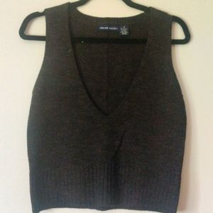 Dark gray pullover sweater vest